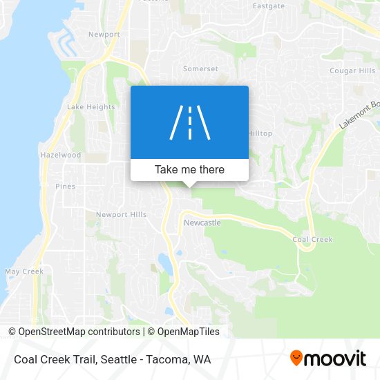 Coal Creek Trail map