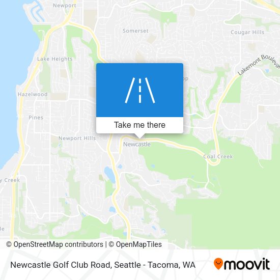 Newcastle Golf Club Road map