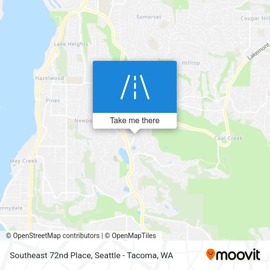 Southeast 72nd Place map