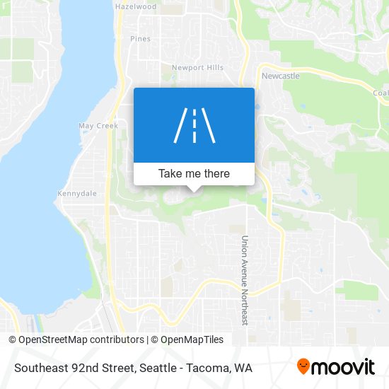 Southeast 92nd Street map