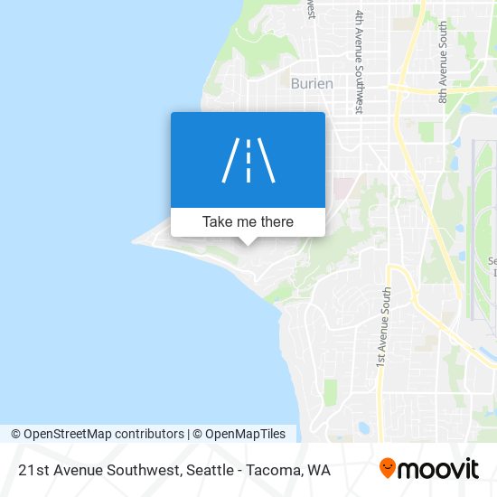 21st Avenue Southwest map