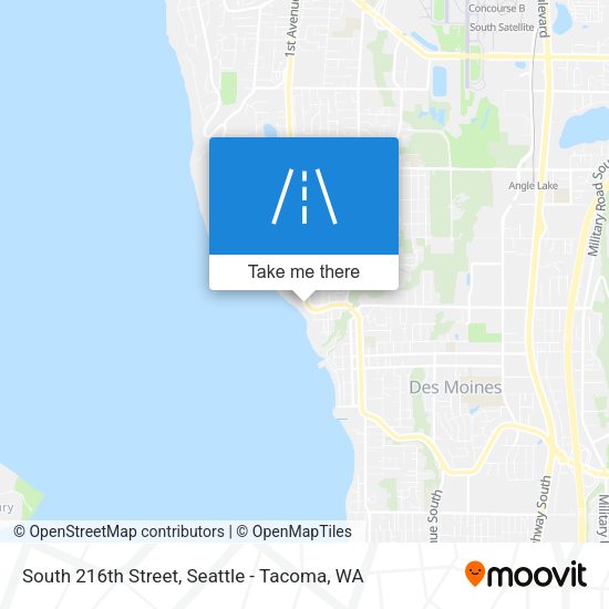 South 216th Street map