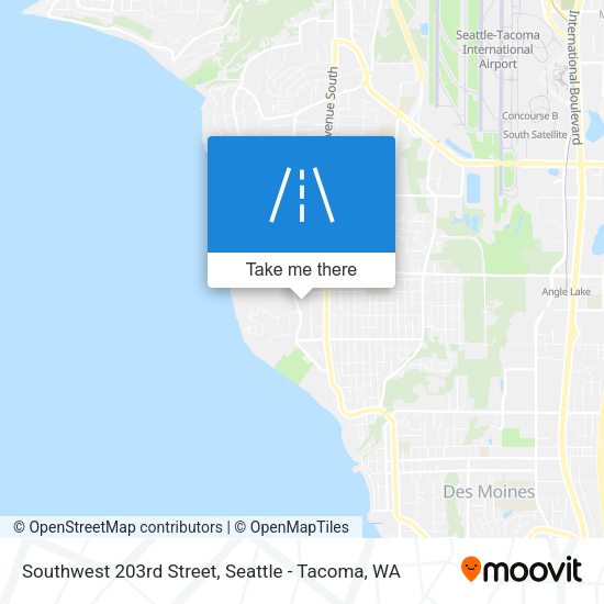 Southwest 203rd Street map