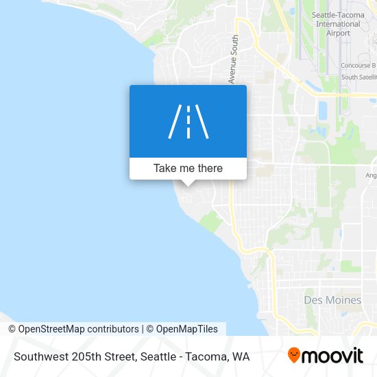 Southwest 205th Street map