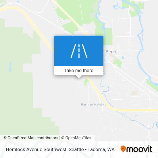 Hemlock Avenue Southwest map