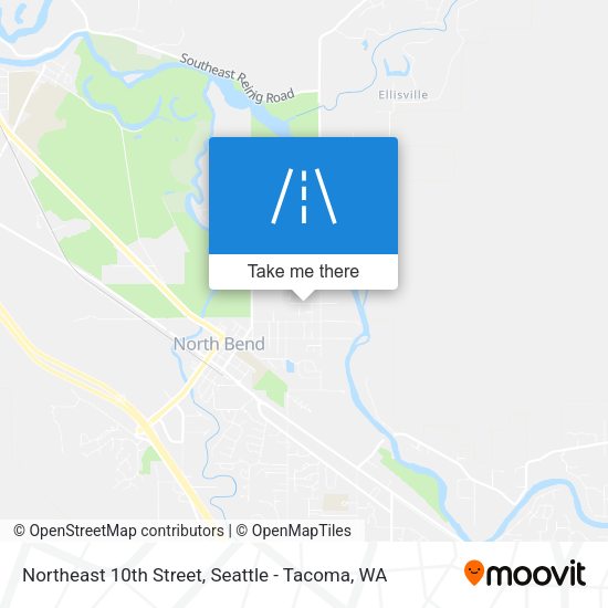 Northeast 10th Street map