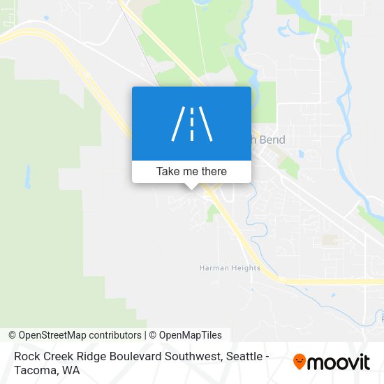 Rock Creek Ridge Boulevard Southwest map