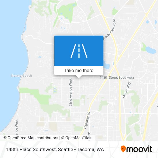 Mapa de 148th Place Southwest