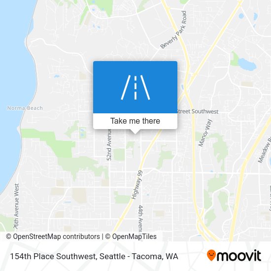 Mapa de 154th Place Southwest