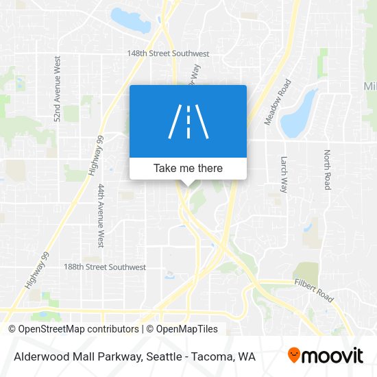 Alderwood Mall Parkway map