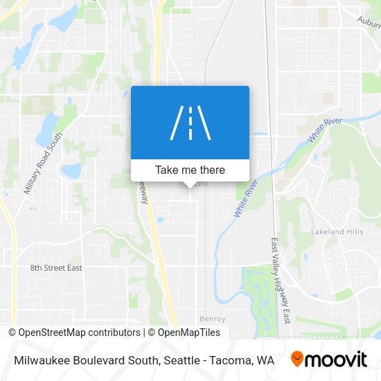 Mapa de Milwaukee Boulevard South