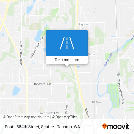 South 384th Street map