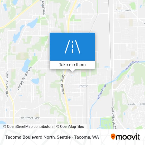 Mapa de Tacoma Boulevard North