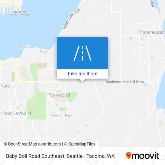 Baby Doll Road Southeast map