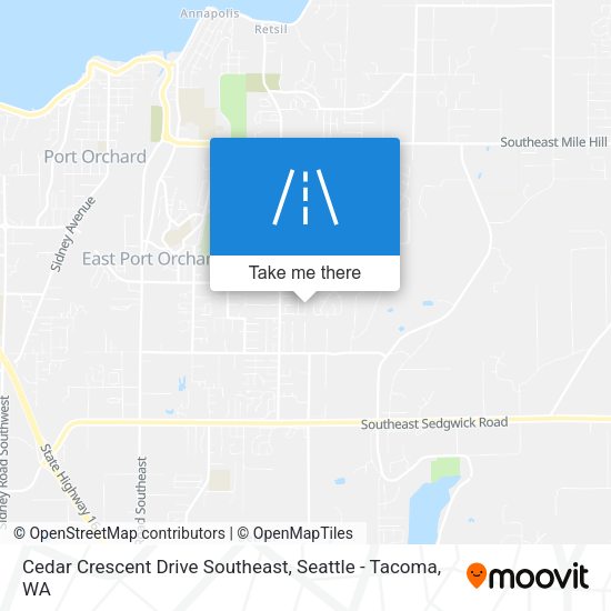 Cedar Crescent Drive Southeast map