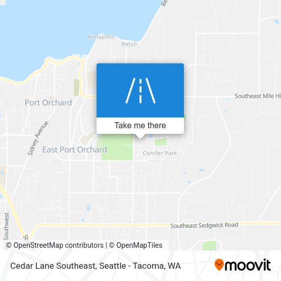 Cedar Lane Southeast map