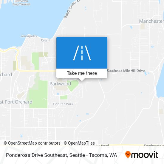 Ponderosa Drive Southeast map