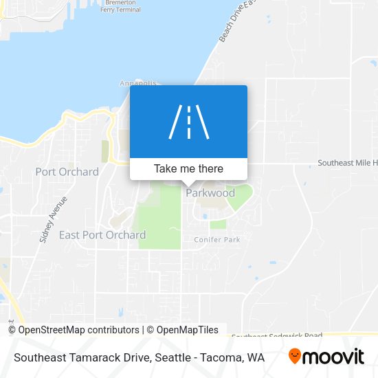 Southeast Tamarack Drive map