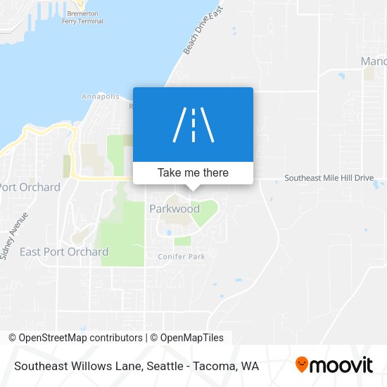 Southeast Willows Lane map