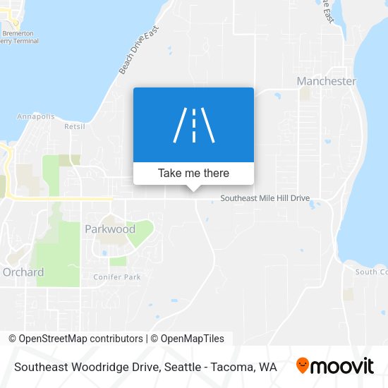 Southeast Woodridge Drive map