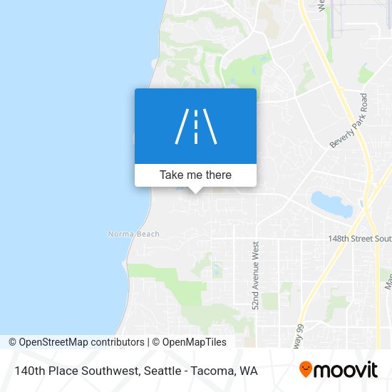 Mapa de 140th Place Southwest