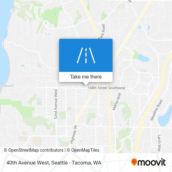 Mapa de 40th Avenue West