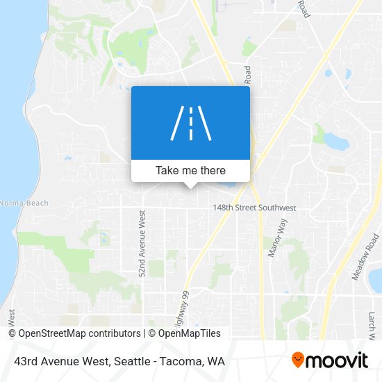 Mapa de 43rd Avenue West
