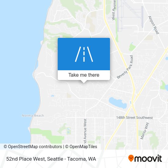 52nd Place West map