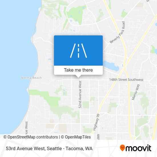 53rd Avenue West map