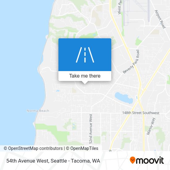 54th Avenue West map