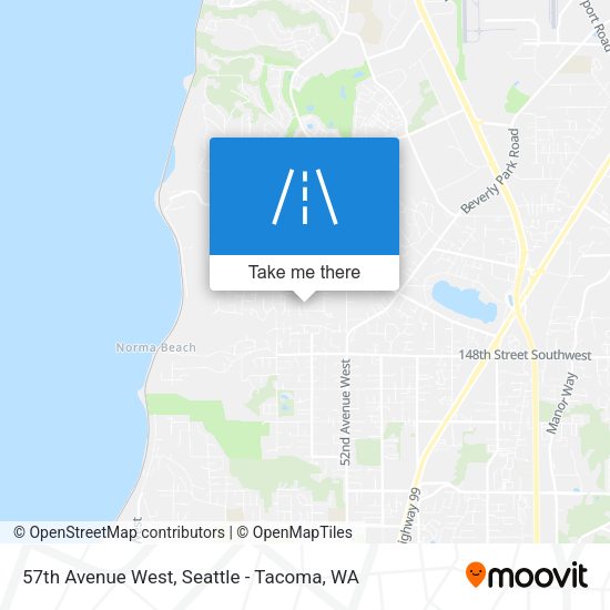 57th Avenue West map
