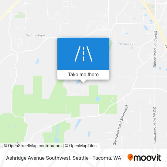 Ashridge Avenue Southwest map