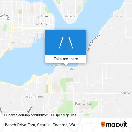 Beach Drive East map