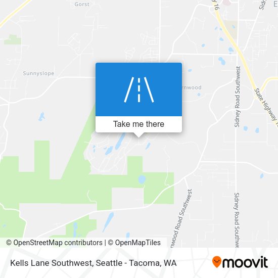 Mapa de Kells Lane Southwest