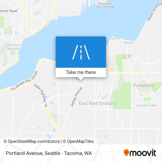 Mapa de Portland Avenue