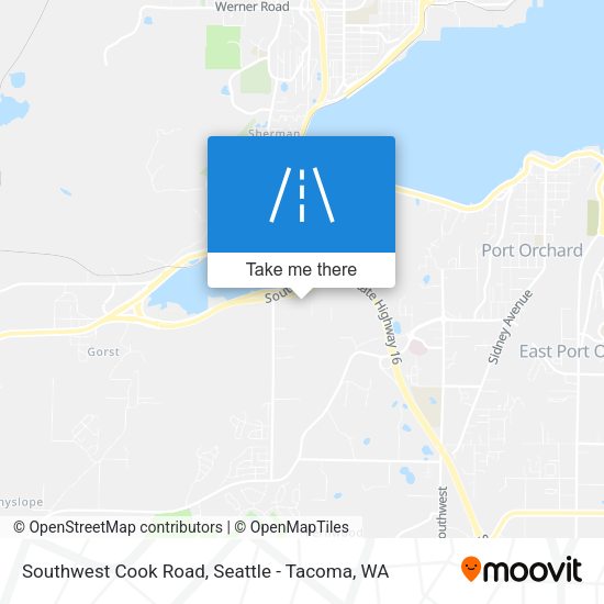 Southwest Cook Road map