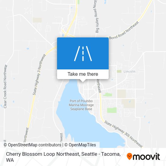 Mapa de Cherry Blossom Loop Northeast
