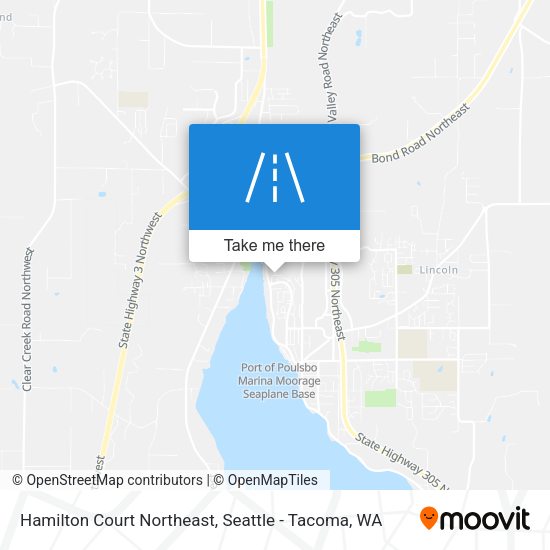 Mapa de Hamilton Court Northeast