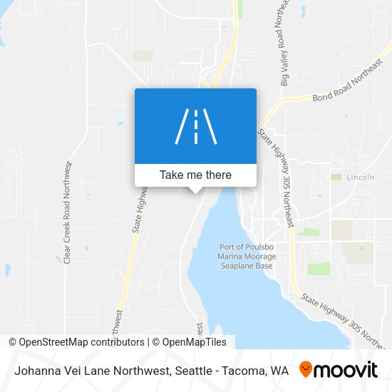 Johanna Vei Lane Northwest map
