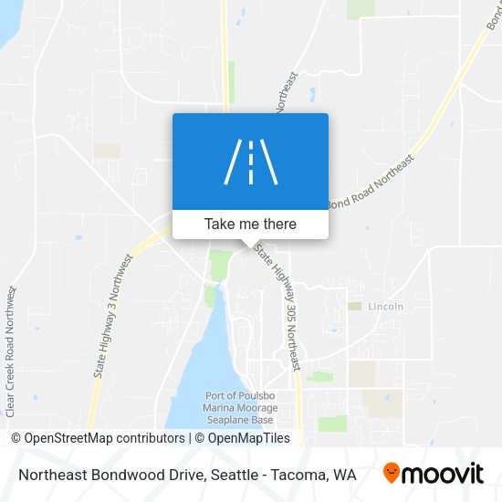 Northeast Bondwood Drive map