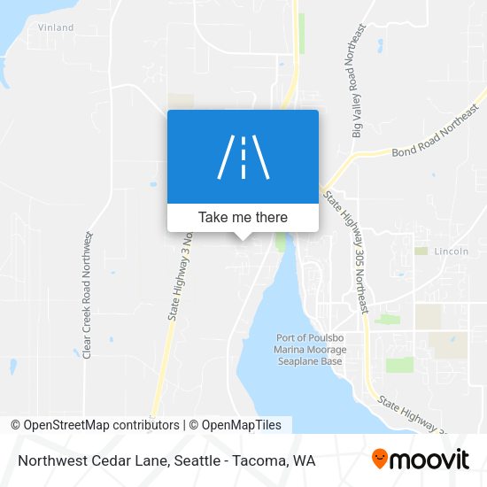 Northwest Cedar Lane map