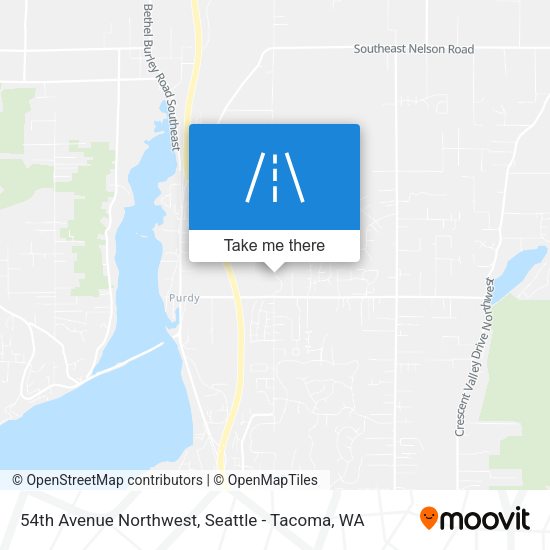 54th Avenue Northwest map