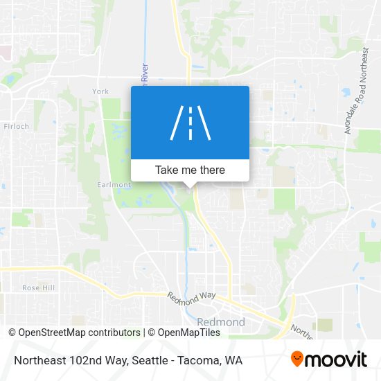 Northeast 102nd Way map