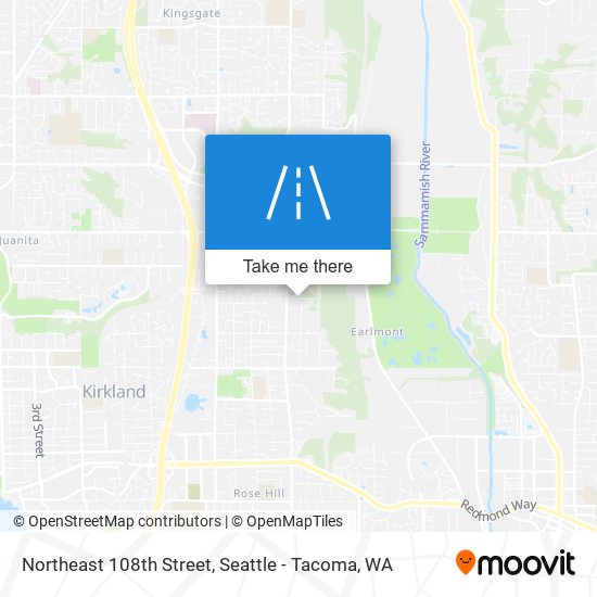 Northeast 108th Street map