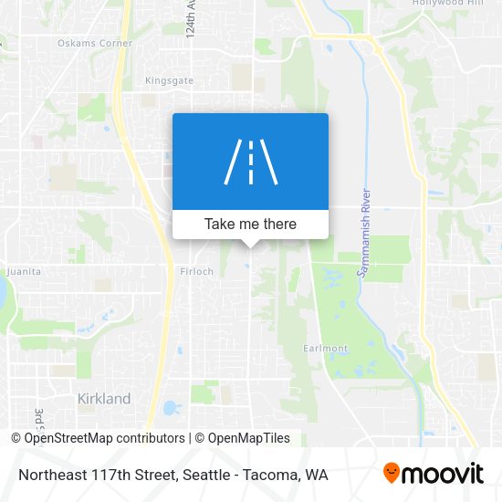 Northeast 117th Street map