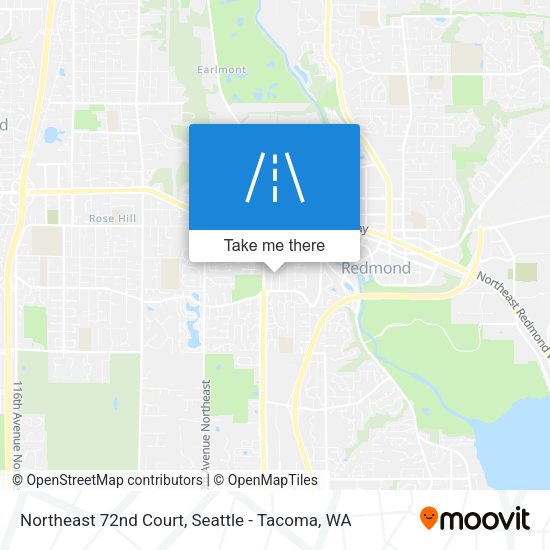 Northeast 72nd Court map