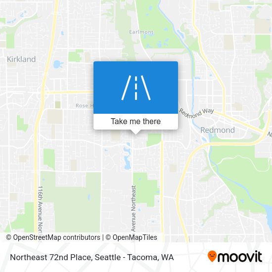 Northeast 72nd Place map