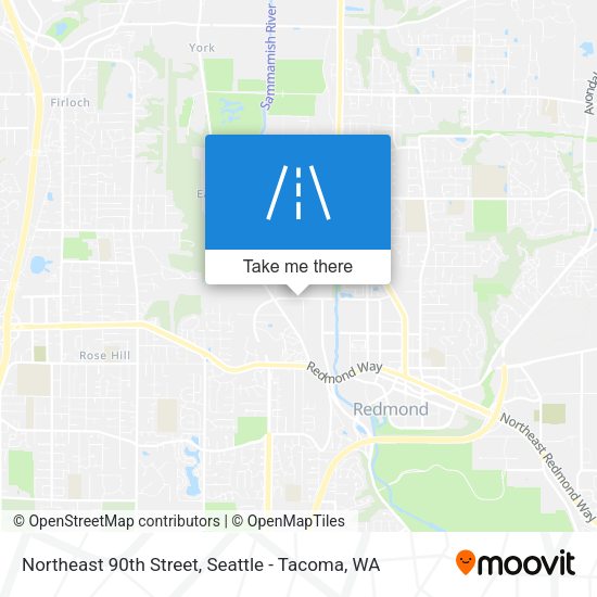 Northeast 90th Street map