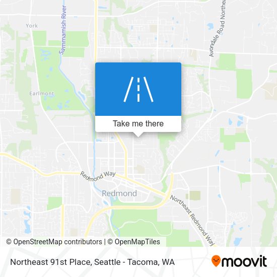 Northeast 91st Place map