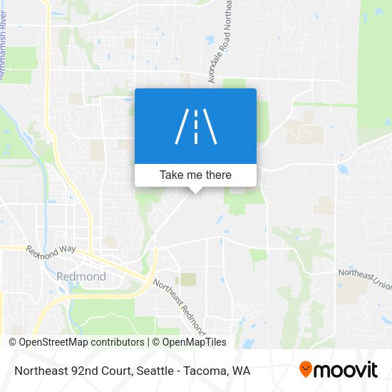 Northeast 92nd Court map